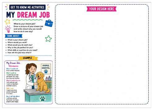My Dream Job Worksheet | Careers Activity | Future Aspirations | KS2 KS3
