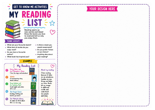 My Reading List Worksheet | Reading Reflection Activity | Literacy | KS2 KS3