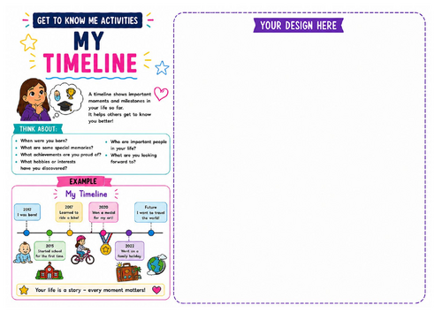 My Timeline Worksheet | Personal Timeline Activity | Transition | KS2 KS3