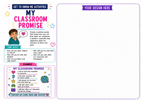 My Classroom Promise Worksheet | Classroom Expectations Activity | KS2 KS3