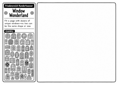 Window Wonderland | Creative Window Design Worksheet Inspired by Hundertwasser