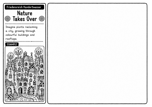 Nature Takes Over | Hundertwasser Inspired Eco Art Drawing Worksheet