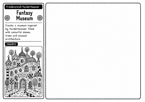 Fantasy Museum | Hundertwasser Inspired Museum Design Worksheet | KS2 KS3 Art