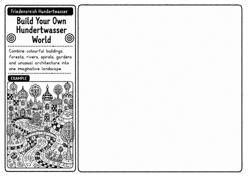 Build Your Own Hundertwasser World | Ultimate Creative Landscape Drawing Worksheet