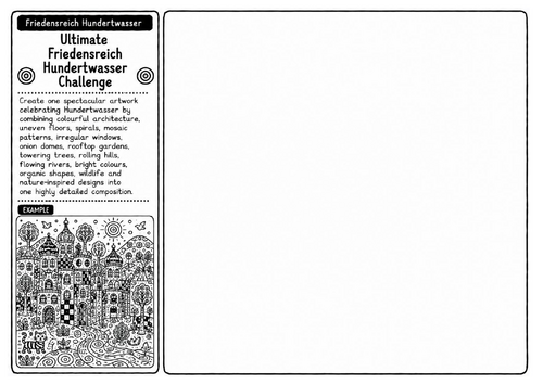 Ultimate Friedensreich Hundertwasser Challenge | Architecture & Pattern Drawing Worksheet