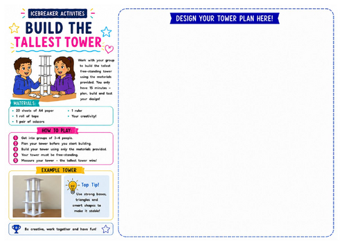 Build the Tallest Tower Challenge | STEM Team Building Activity | KS2 KS3