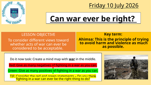 War, violence and pacifism