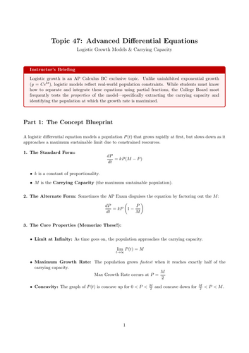 Advanced Differential Equations | Ready-to-Teach Resource | Maths Cover Work & Home Learning