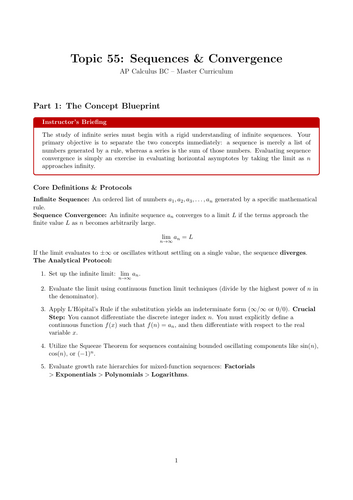 Sequences and Convergence | Ready-to-Teach Resource | Maths Cover Work & Home Learning