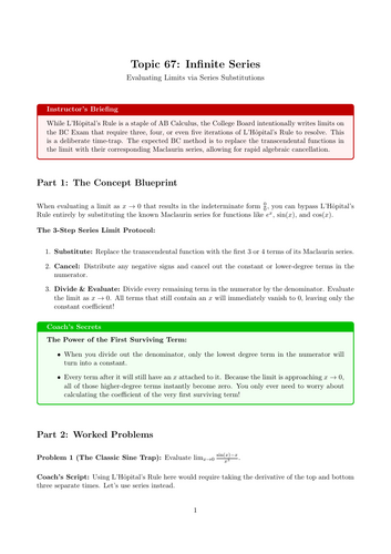Infinite Series | Ready-to-Teach Resource | Maths Cover Work & Home Learning