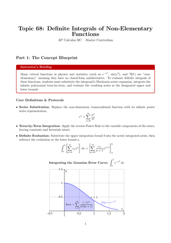 Definite Integrals of Non-Elementary Functions | Ready-to-Teach Resource | Maths Cover Work & Home L