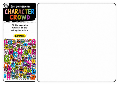 Jon Burgerman Art Worksheet – Character Crowd | Doodle Characters | Illustration Challenge | KS2 KS3