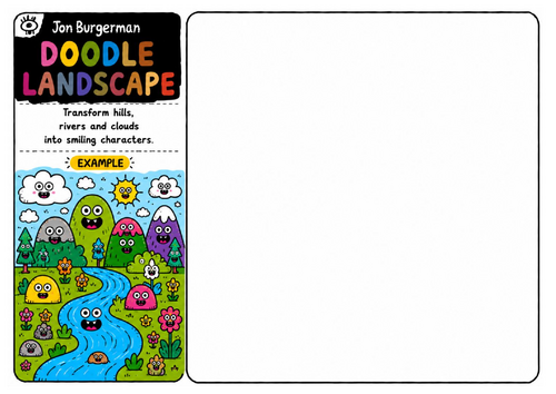 Jon Burgerman Art Worksheet – Doodle Landscape | Creative Landscape Drawing | Contemporary Art Activ