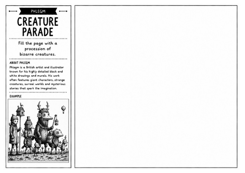 Phlegm Inspired Art Worksheet – Creature Parade | Fantasy Character Drawing | KS2 KS3 KS4