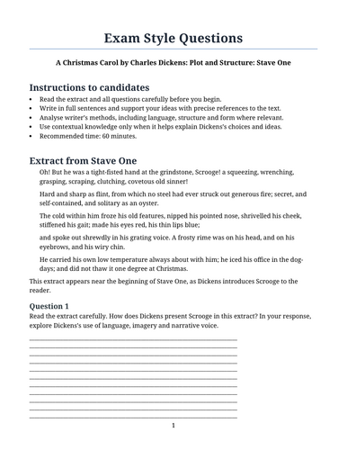 A Christmas Carol – Stave One