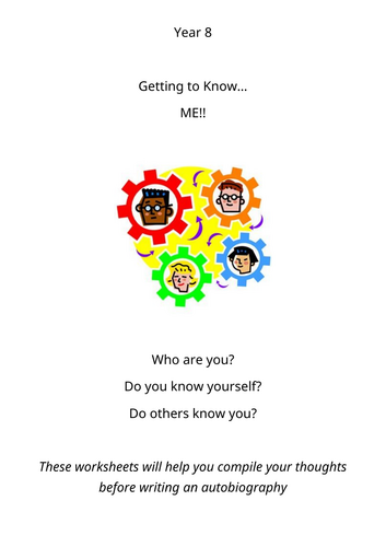 English - Memoirs / Autobiographical Essays – Getting to know you booklet