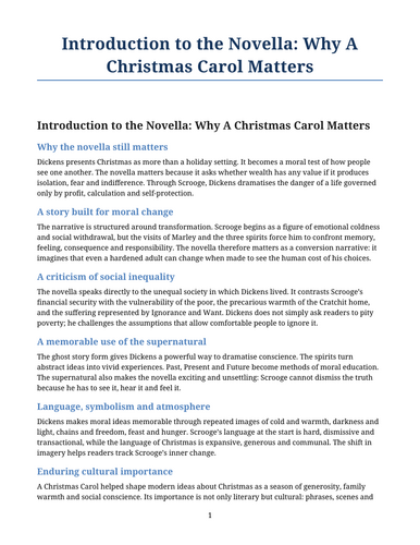 A Christmas Carol – Why A Christmas Carol Matters