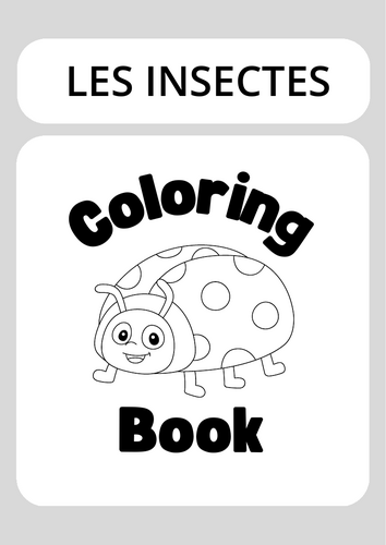 Colouring book| French insects