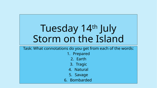 Storm on the Island context resource