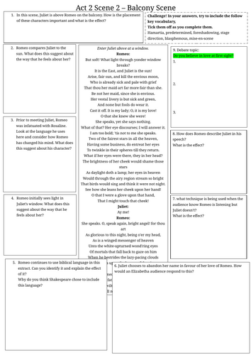 Romeo and Juliet Act 2