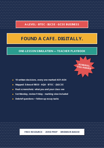 Found a Cafe | One-Lesson Digital Simulation