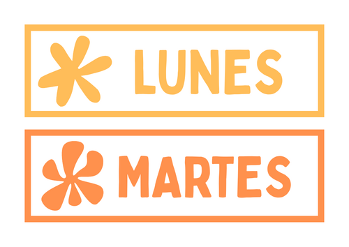 Spanish Days of The Week Poster