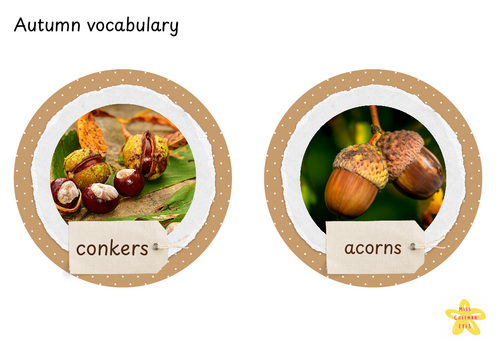 Autumn vocabulary discs