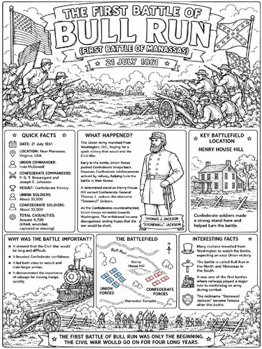 The First Battle of Bull Run Poster