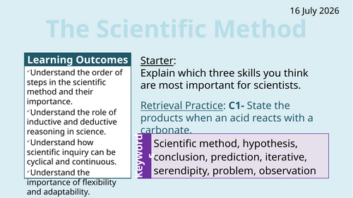 OCR AAQ in Applied Science- Science in Society: The Scientific Method