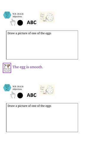 The Odd Egg - Year 1 Writing Unit