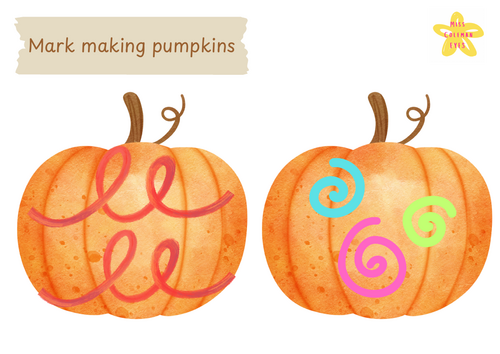 Mark making pumpkins