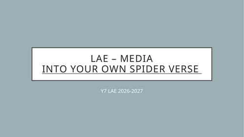 English Media Extra Curricular Three‑Lesson Marvel MCU Spider‑Verse Mini‑Unit SOW