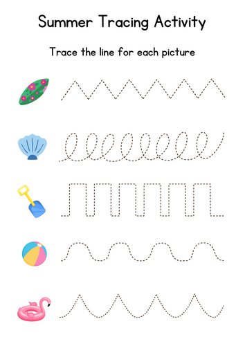 Summer Tracing Activity | EYFS & Key Stage 1