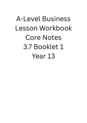 AQA A-Level Business Year 2 Complete 2023 Spec