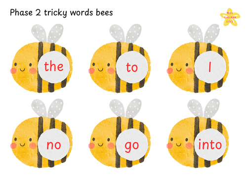 Phase 2 tricky word bees