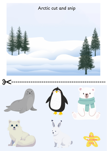 Arctic scene cut and snip