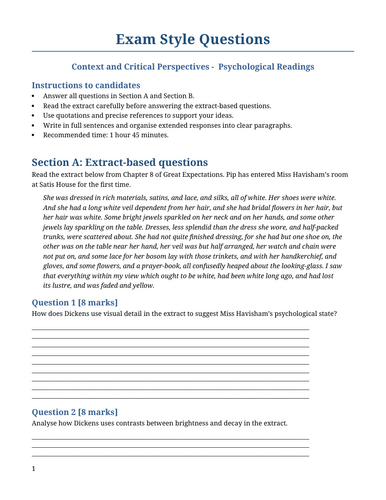 Great Expectations – Psychological Readings
