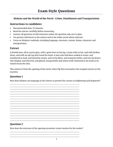 Great Expectations – Crime, Punishment and Transportation