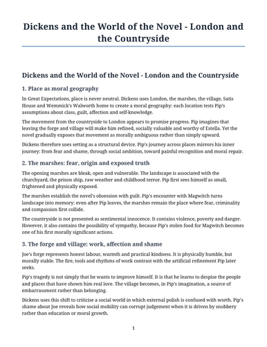 Great Expectations – London and the Countryside