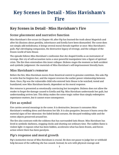 Great Expectations – Miss Havisham’s Fire
