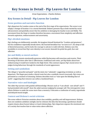 Great Expectations – Pip Leaves for London
