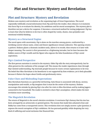 Great Expectations – Mystery and Revelation