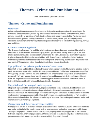Great Expectations – Crime and Punishment