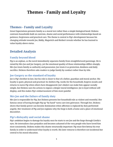 Great Expectations – Family and Loyalty