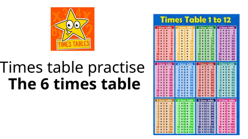 6 and 7 times table practise slides with tasks