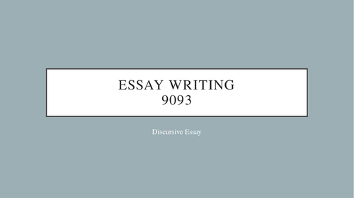Cambridge International AS Level English Language 9093 | Paper 2 Discursive Essay