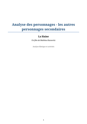 La Haine – Other Supporting Characters