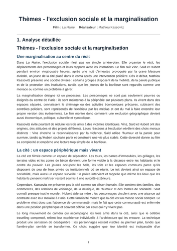 La Haine – Social Exclusion and Marginalisation