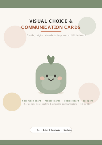 Visual Choice & Communication Cards | SEN Core Word & Request Board | Autism AAC Non-Speaking Visual
