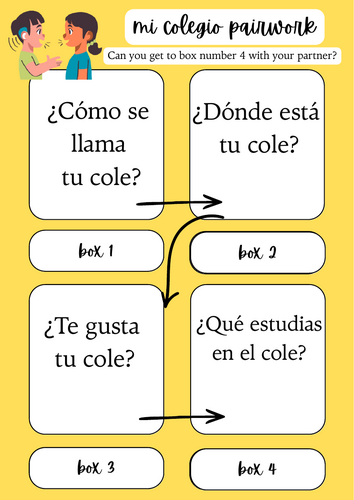 mi colegio Y7sp pairwork starter